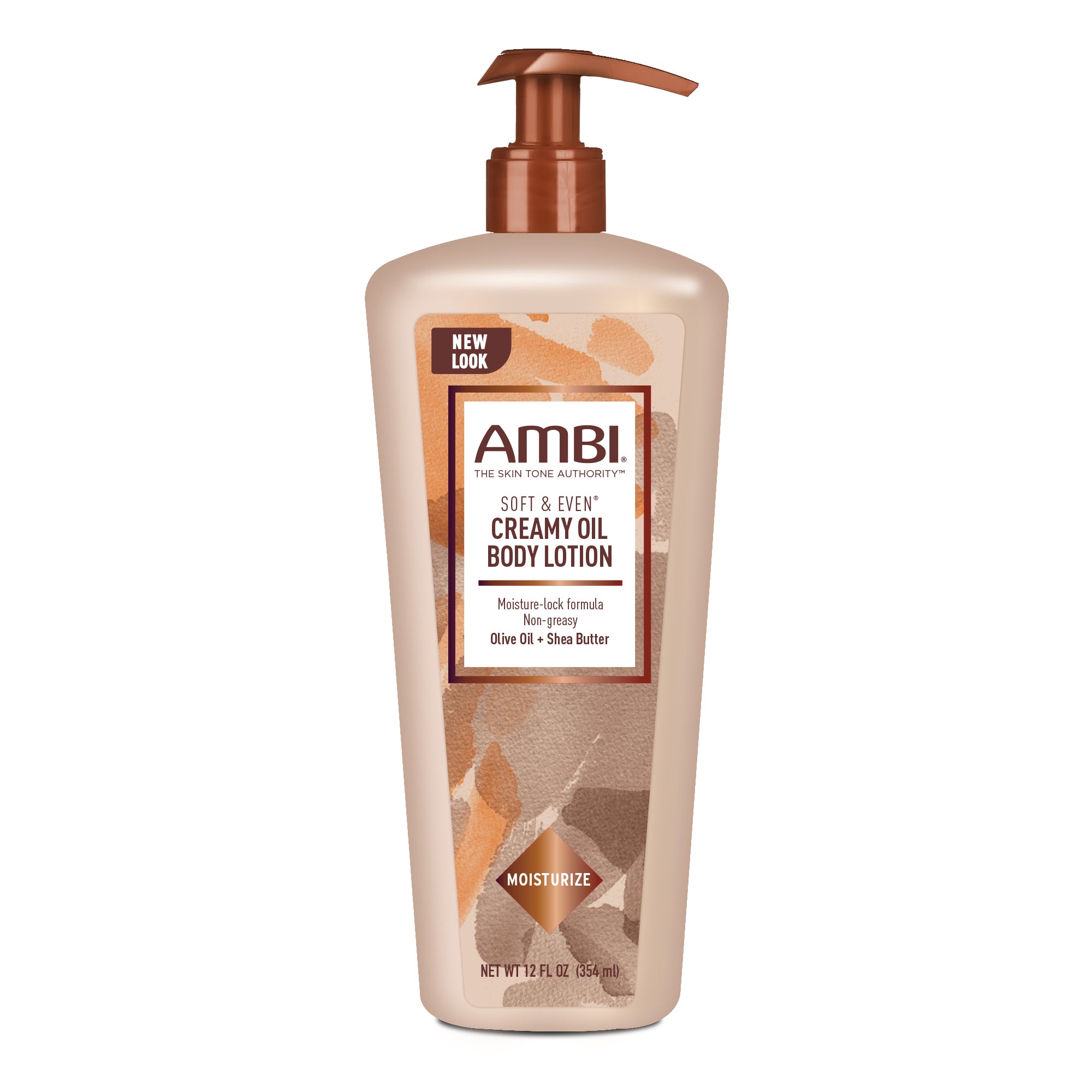 AMBI Creamy Oil Body Lotion 12oz product package
